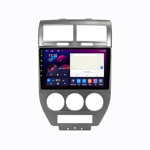 Autoradio Android per Jeep Compass 1 MK/Compass Patriot 2006-2010 Autoradio Portatile Touchscreen con Navigazione Ota, Gps, Mirror Link, Controllo Vocale, Bluetooth, Aux, 8 Nucleo 8G+256G