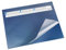 Läufer 44655 Durella DS Schreibtischunterlage mit transparenter Auflage und Kalender, rutschfeste Schreibunterlage, 52 x 65cm, blau