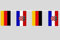 U24 Flaggenkette Deutschland - Kroatien 10,40 m Fahne Flagge Fahnenkette Freundschaft