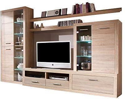 Avanti Trendstore - Wohnwand in Eiche, ca.285x195x40cm