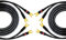 3.5 Meter Pair of Mogami 3082 Superflexible Coaxial 15 AWG Audiophile Speaker Cables - Terminated With Gold Plated Spade Connectors - (2 Cables, 3.5 Meter Each & 2 Spade plugs on each end)
