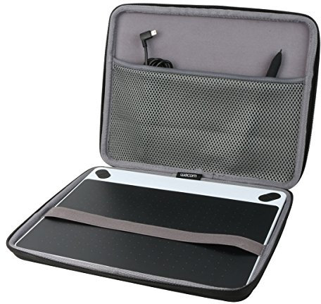 co2CREA Harte reiseschutzhülle Etui Tasche für Wacom Intuos M Mobiles Zeichentablett (Tasche für Wacom Intuos M, passt Nicht für Wacom Intuos 3D M und Pro M)