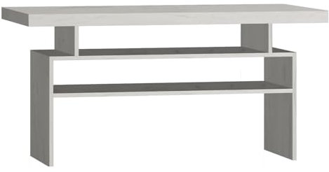 Mirjan24 Couchtisch Indiano I-13, Wohnzimmertisch 120x60x60 cm, Sofatisch, Kaffeetisch, Salontisch, Ablagefach, Stilvoll (Kraft Weiss)