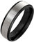 Mianova Band-Ring Edelstahl gebürstet Herrenring Damenring Partnerring Verlobungsring Damen Herren Silber Schwarz Größe 70 (22.3)