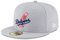 New Era 59Fifty Hat Los Angeles Dodgers LA Cooperstown 1958 Wolle Fitted Cap, hellgrau, 7 5/8