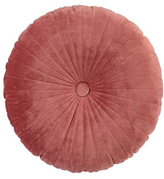 ESSENZA Dekokissen Naina Canyon Rose, Ø 40 cm - 100% Polyester Samt - Uni