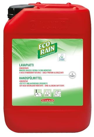 Hygan Ecorain - Detersivo per piatti con Ecolabel, 10 l