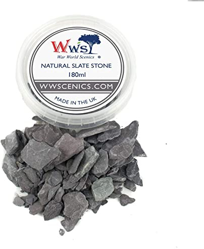 WWS War World Scenics WWScenics Modell Schiefer Naturstein | 180ml Becher | Basing Materialien Diorama Modellbau