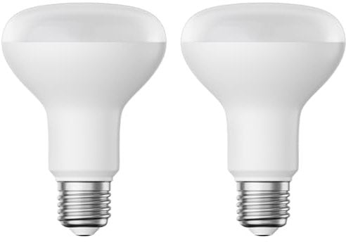 ledscom.de 2 Stück E27 LED Leuchtmittel, R80, warmweiß (2700 K), 10 W, 935lm, matt