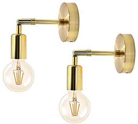 Vanity Light Wandleuchte Wandleuchte YnGia, Moderne Industrielle Wandleuchte Wandleuchten, Retro Rustikale Wandhalterungslampe Vintage Badezimmerleuchten für Flur Küche Schlafzimmer Tür[E27]