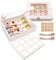 10 Packs 12 Hole Cupcake Box, White Cupcake Boxes with Window and Inserts, Cupcake Containers with Stickers and Twine String, Muffin Cookie Dessert Boxes for Wedding Birthday Xmas, 32.5 x 24.8 x 9cm