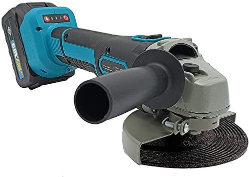 Professional Smerigliatrice Angolare a Batteria, Velocità Regolabile, Flex 100Umm 68W 18 V 4mAh 8500rpm con Valigetta Portatile, Design Ergonomico, Con 2 Batterie Ricaricabili