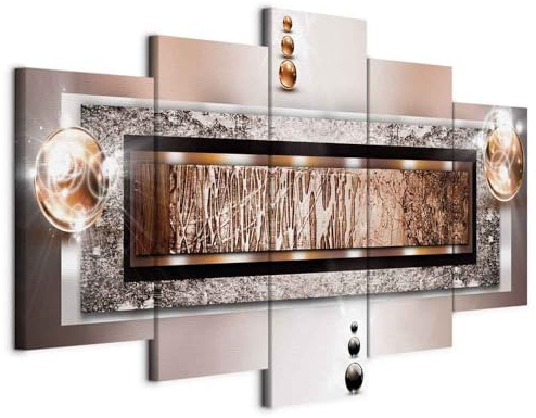 B&D XXL - Akustikbild Textur, 225x112 cm, 5-teilig, Schallschutz, Büro | Verbessert Raumakustik, reduziert Hall, ideal fürs Büro oder Wohnzimmer, hochwertige Verarbeitung, schnelle Montage, stilvoll