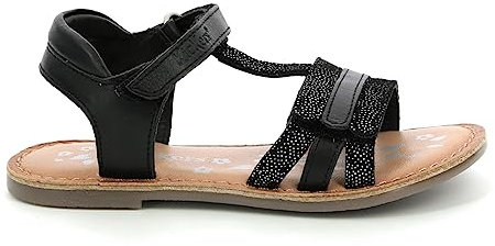 KICKERS Garçon Fille DIAMANTO Sandale, Noir Brillant, 28 EU
