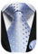 HISDERN Herren Krawatte Hellblau Klassische Tupfen Taschentuch Formelle Elegant Hochzeit Krawatte & Einstecktuch Set Urlaub Datierung
