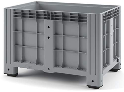 3er Pack Bigbox grau 1200x800x790 mm geschlossen mit 4 Füßen