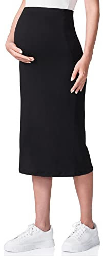 POSHDIVAH Gonna Premaman Donna, Nero, L