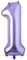 Purple Number 1 - Large Helium Foil Balloon - Birthday Party Wedding Anniversary Decoration - 101cm