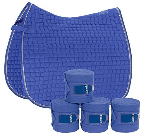 Eskadron Set Cotton Schabracke & Bandagen in atlanticblue, Größe:VS