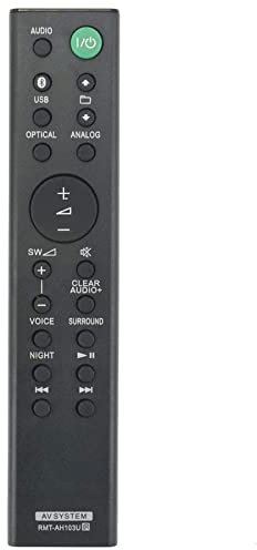VINABTY RMT-AH103U Ersetzen Sie die Fernbedienung Passend für Sony Sound Bar HTCT80 HTCT80BT SACT80 HT-CT80 HT-CT80BT SA-CT80 SS-WCT80 SS-WH9 HTC-T550W HTCT550W HT-CT180 SA-CT180 SA-WCT180 SSWCT80