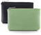 TIESOME 2Pcs Lychee Muster Münze Geldbeutel, PU Reißverschluss Münze Geldbeutel Portable Münze Geldbeutel Mini Change Wallet für Frauen Münzfach Mini Geld (schwarz hellgrün)