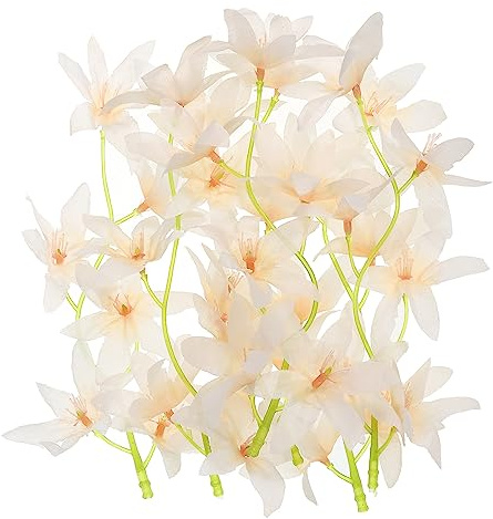 PATIKIL 18cm 12 Stück Künstliche Blumen Kunstblumen Schwebend Champagner