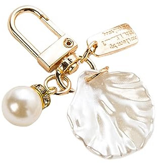 Jitnga Porte Clés Personnalisé Exquis Coquille Perle Porte Clés Voiture Porte Clés Femmes Saint Valentin Anniversaire Noël