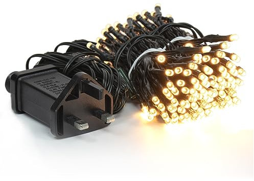 The Christmas Workshop 73529 300 Vintage Gold LED Chaser Christmas Lights/Indoor & Outdoor Fairy Lights / 20.9 Metres/Timer Function / 8 Light Modes