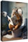 Cadre en Bois Impression sur Toile Écureuil sur les Toilettes Tableau Murale Image sur Toile Fermette Campagne Photo sur Toile Tableau Decoration Murale Salon Couloir Salle de Bains WC 30x40cm