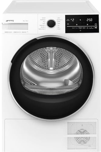 Smeg DNP93SL - Asciugatrice da 9 kg, Classe energetica A+++, Pompa di calore, Vapore, Inverter