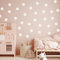 Wally Fox Wandtattoo Kinderzimmer Deko - Gänseblümchen Home Decor Wandsticker - 50 Stück, Weiß, Matt, UV-beständig, Wasserfest, Kunststoff, Floral Home Decor, Rund, Outdoor, Botanisch, Sticker
