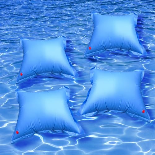 leiruo Poolkissen Winter Luftkissen für Winterabdeckplanen Pool Luftkissen Pool Winterkissen Luftkissen Winter Poolkissen mit 4 Ösen für Pool Abdeckplanen Winterschutz 4 Set Air Luftkissen
