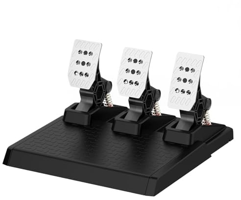 DOYO Racing Pedals, PC Gaming Steering Wheel Pedal Set, Swappable Springs, Adjustable, Durable, Compatible with PC Win11/Win10/Win7