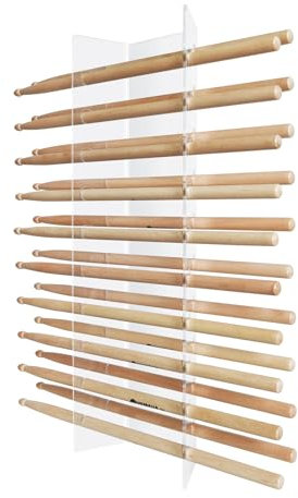WEIMINLI Acryl-Drumstick-Präsentationsständer, Wand- oder Steh-Drumstick-Halter, Halter für 10 Paar Stöcke, Schlagzeuger-Geschenke, G-G-J-01