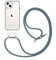doqui Handyhülle mit abnehmbarem Band | Flexible Handykette verstellbar | Clear-Green (iPhone 15)