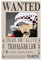 Trafalgar Law Anime Wanted Bounty Poster, Druck, Fotokunst, Malerei, Leinwand, Poster, Zuhause, moderne Dekoration, Poster, 40,6 x 61 cm