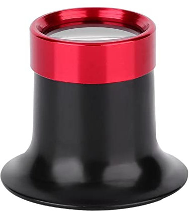Horoper Uhrmacherlupe, Aluminiumlegierung, 10-Fach, Augenlupe, Lupenreparatur, Uhrenwerkzeug, Lupe, Lupenlinse, Vergrößerungsglas, Klein, Leicht