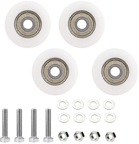 Greenhouse Door Wheels, 30mm Greenhouse Halls Door Wheel Replacement Kits for Greenhouse, Replacement Glass Roller Kits Include 2 Pieces Wheels, Gardening Naturally Sliding Door Wheel