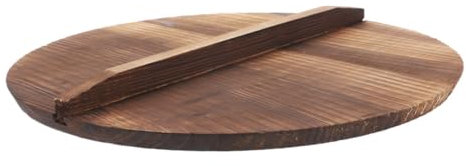 LALADEFIEE Tapa De Sartén De Madera Tapa De Wok Para Utensilios De Cocina Antiescaldamiento Fácil De Usar