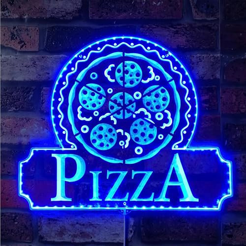 ADVPRO Pizza Shop st06s66-fnd-i0249-c LED-Schild mit offenem Display, RGB-dynamische Glam-Form, intelligente 3D-Wanddekoration, mehrfarbig, dynamische Beschilderung