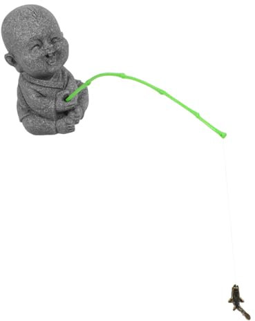 Levemolo 1satz Mini Fischerfigur Für Aquarium Und Bonsai-Dekoration Lebendige Tischdeko Für Garten Und Innenräume Detailreiche Realistische Gestaltung Für Bezaubernde Landschaften Für