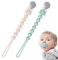 EIH1 2er-Pack 2-in-1-Schnullerhalter und Beißringspielzeug im einteiligen Design für Babys MäDchen und Junge BPA frei