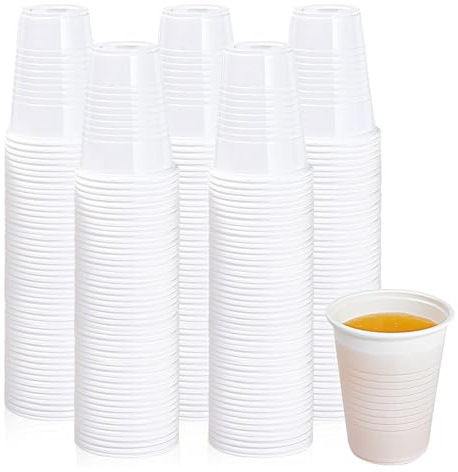 CaterCo White Plastic Disposable Vending Drink Cups for Water Coolers - 7oz (200ml) Plastic Cup - Perfect for Drinking Events, Offices, Reusable, Home, Parties, Gatherings - (7oz - Pack of 3000)