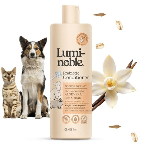 Prebiotischer Hunde-Conditioner - Premium Fellpflege mit fermentiertem Apfelessig - Für glänzendes & seidiges Fell - Besonders effektiv für farbige Felltypen - Vegan & Hypoallergen - Lumi-Noble