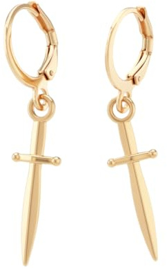Dolch Ohrringe mit Edelstahl Creolen – Statement Schmuck im modernen Design – Trend Accessoire für Frauen und Männer
