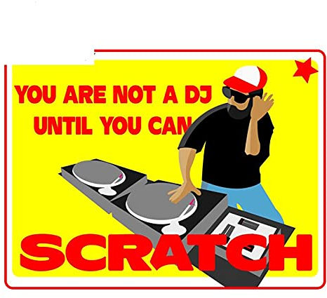 13 cm x 9,8 cm für Scratch Dj Autoaufkleber Persönlichkeit DIY wasserdichter RV SUV Aufkleber