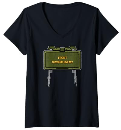 Damen American Marauder: Front Toward Enemy Insignia T-Shirt mit V-Ausschnitt