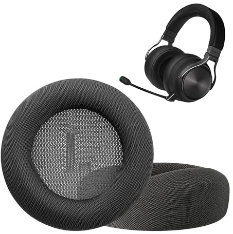 kwmobile 2X Mesh Polyester Ohr Polster für Corsair Virtuoso MAX Ohrpolster - Ersatz Ohrpolster - Kopfhörer Ersatzteile - Kopfhörer Ersatzpolster für Over Ear Headphones