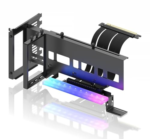 Akfldms Universal Vertical GPU Holder 5V 3PIN ARGB Video Card Holder Graphics Card Bracket Black