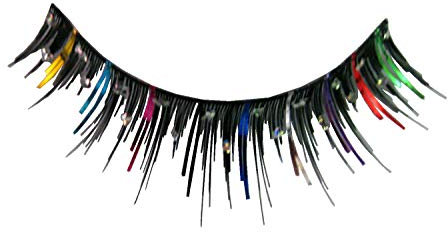 EULENSPIEGEL Wimpern Bunt mit Strass-Steinen